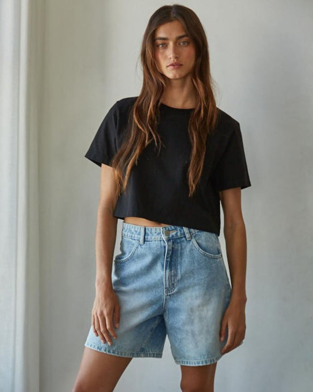 Everyday Cropped Short Sleeve Tee