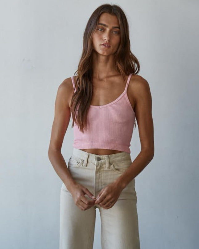 Essential Modal Ribbed Crop Cami Top