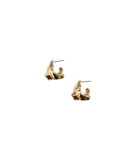 Asymmetrical Metal Small Half Hoop Earring