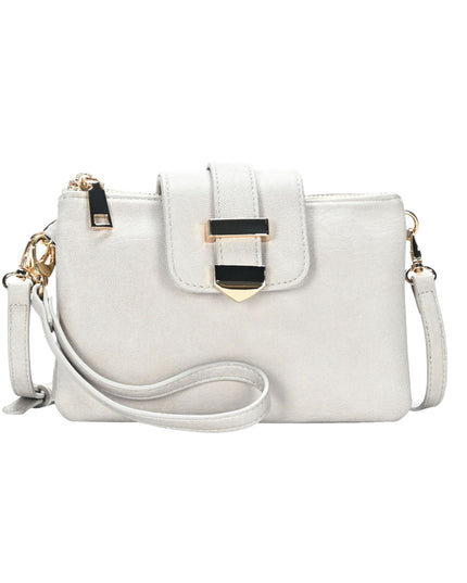 Belt Buckle Pointed Wristlet Clutch Crossbody Bags