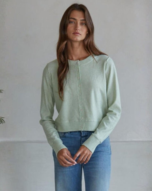 Louie Round Neck Cardigan Sweater