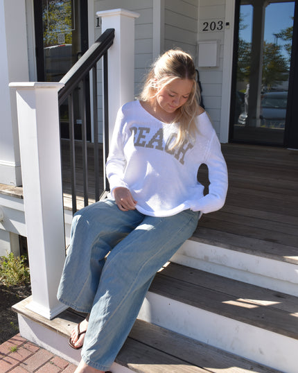 <strong>BEACHY SWEATERS - </strong>Lightweight nautical icon sweaters for cool days.