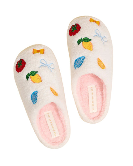 Pair of decorative insoles with colorful designs on a white background