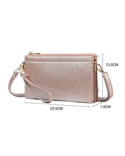 Faux Leather Slim Wallet Crossbody Bag Dimensions