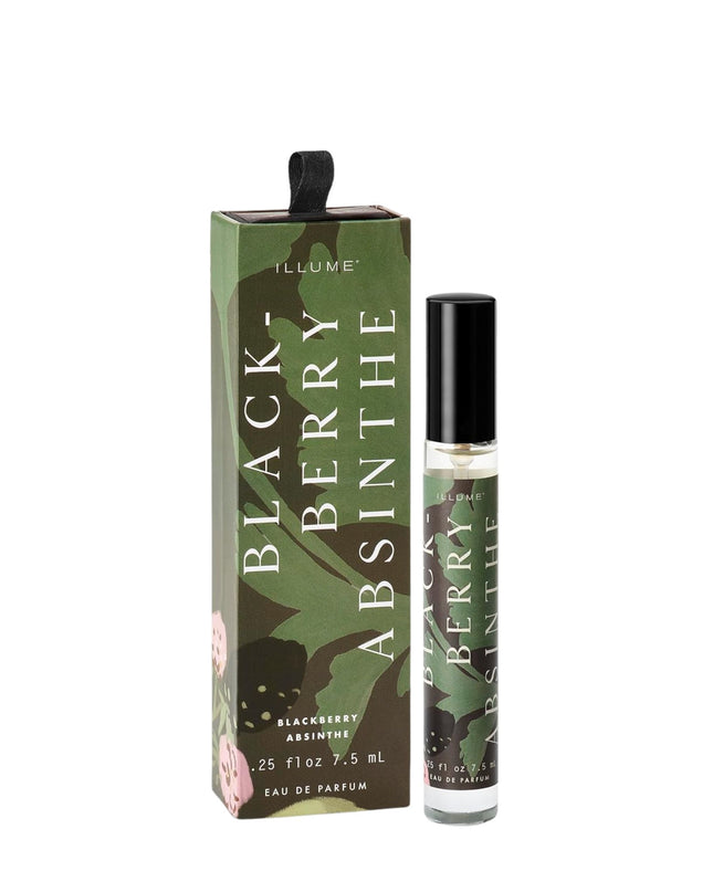 Blackberry Absinthe perfume bottle and packaging on a white background