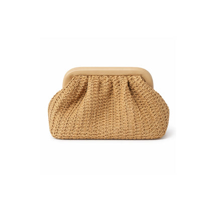 Raffia Dumpling Pouch Bag <strong>$54</strong>