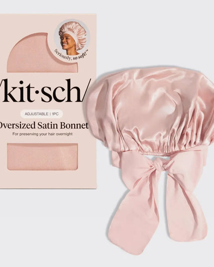 Blush Oversized Satin Bonnet Kitsch
