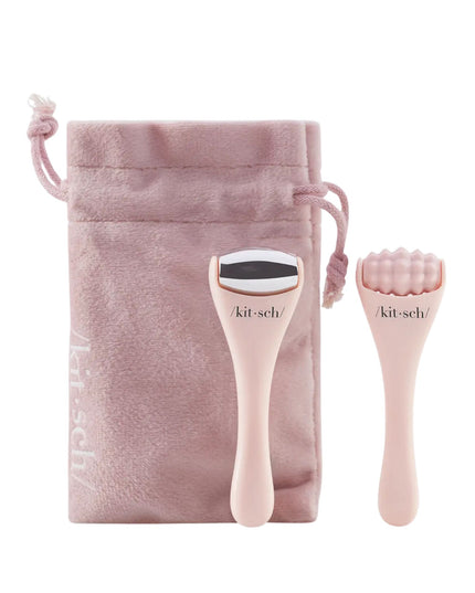 Mini Spa Rollers 2pc Set Pink Kit