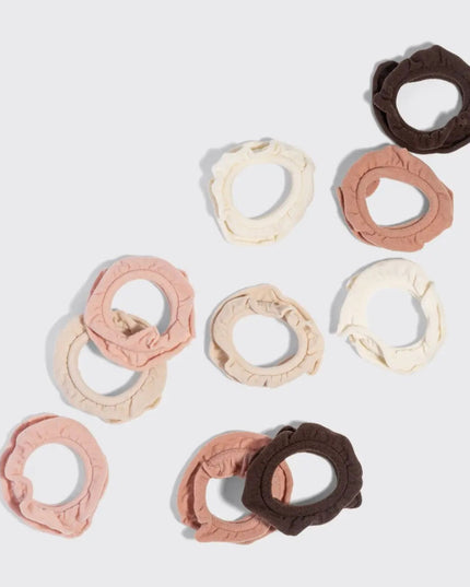 Recycled Fabric Petal Hair Elastics 10pc Sets