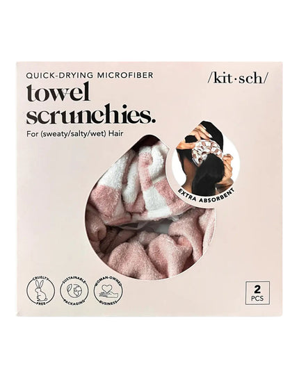 Towel Hair Scrunchie Pink