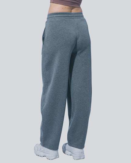 Barrel Leg Elastic Tie Waist Joggers Gray