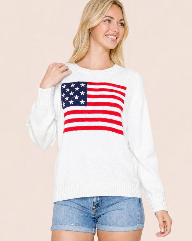 American Flag Sweater