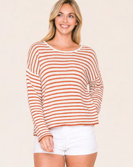 Striped Round Neck Sweater