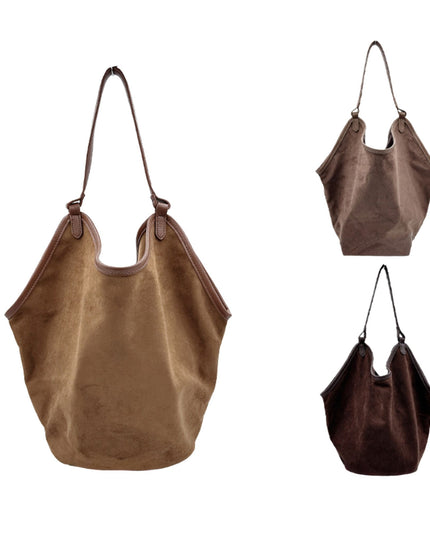 Oversized Faux Suede Slouchy Shoulder Bag Colors