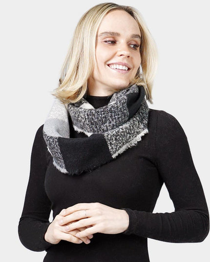 Plaid Check Infinity Scarf