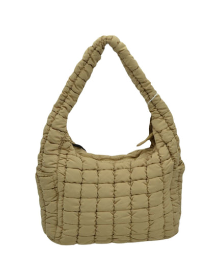 Puffer Shoulder Bag Tan