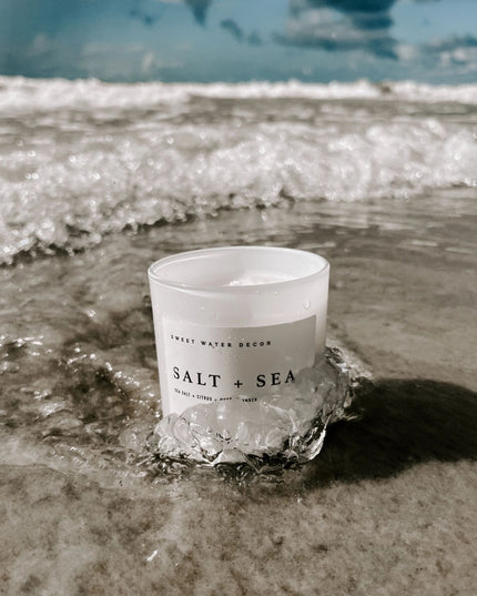 Salt & Sea 11oz White Jar Soy Candle