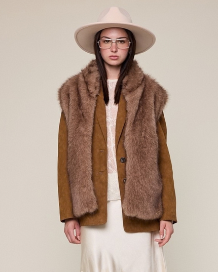 Sleeveless Soft Faux Fur Vest