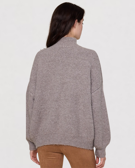 Turtle Neck Knit Sweater Tan