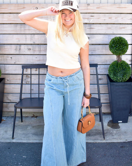 <strong>EDGY DENIM</strong> - low waist fit. Coming back soon, but what's underneath it?