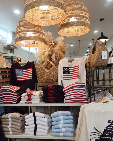 <strong>MDW BEACHY SWEATERS - </strong>Lightweight nautical icon sweaters for cool days.