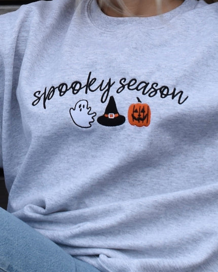 Spooky Season Crewneck Sweatshirt Grey