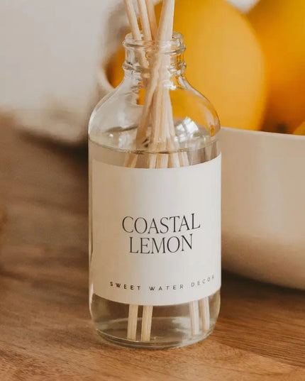 Coastal Lemon Clear Reed Glass Diffusers