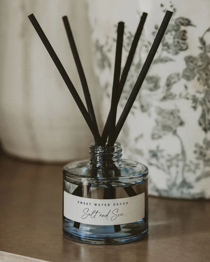 Sweet Water Salt And Sea Blue Glass Reed Diffuser
