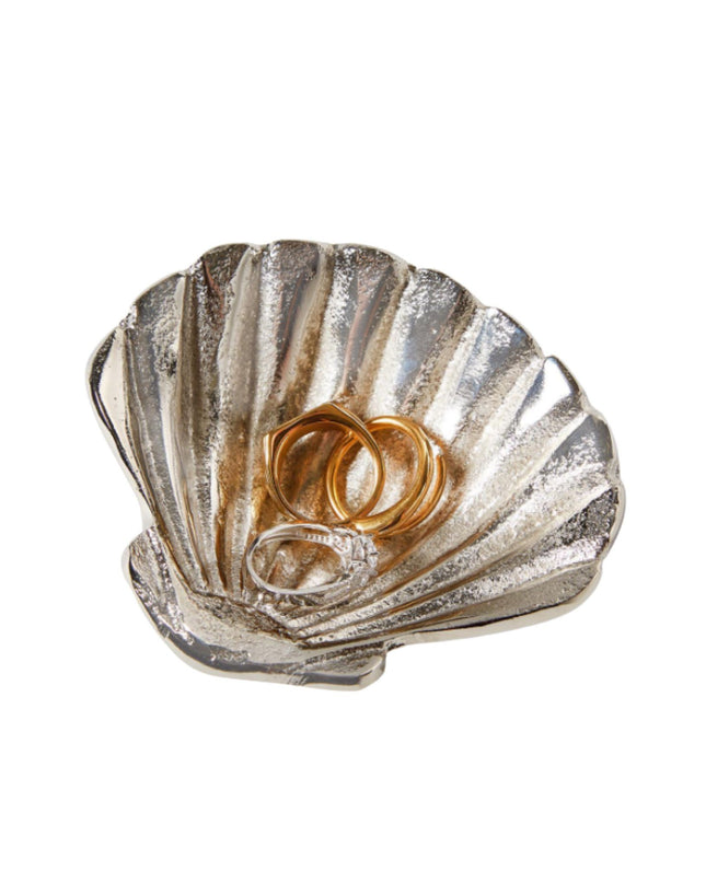 Silver Clam Sea Shell Tidbit Dish