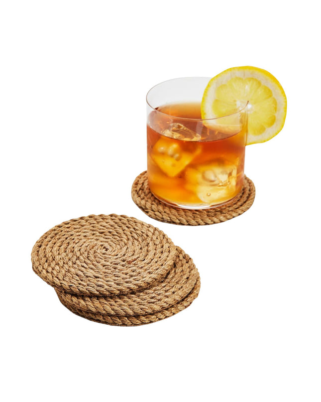 Circle Jute Rope Coasters 4 Set