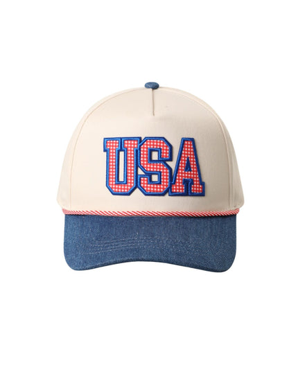 Cap with 'USA' text on a white background