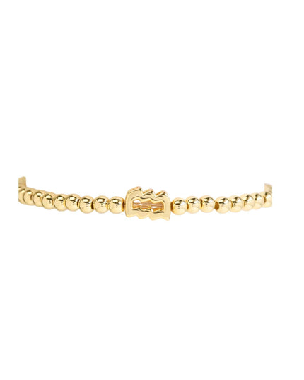 Zodiac Constellation Sign Gold Metal Ball Beaded Stretchable Bracelet