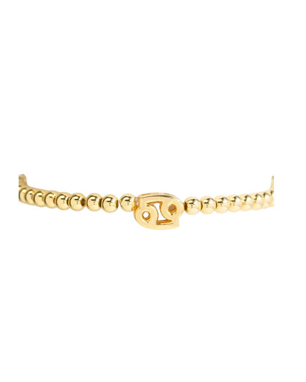 Zodiac Constellation Sign Gold Metal Ball Beaded Stretchable Bracelet June