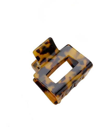 Tortoise Small Square Hair Claw Clip
