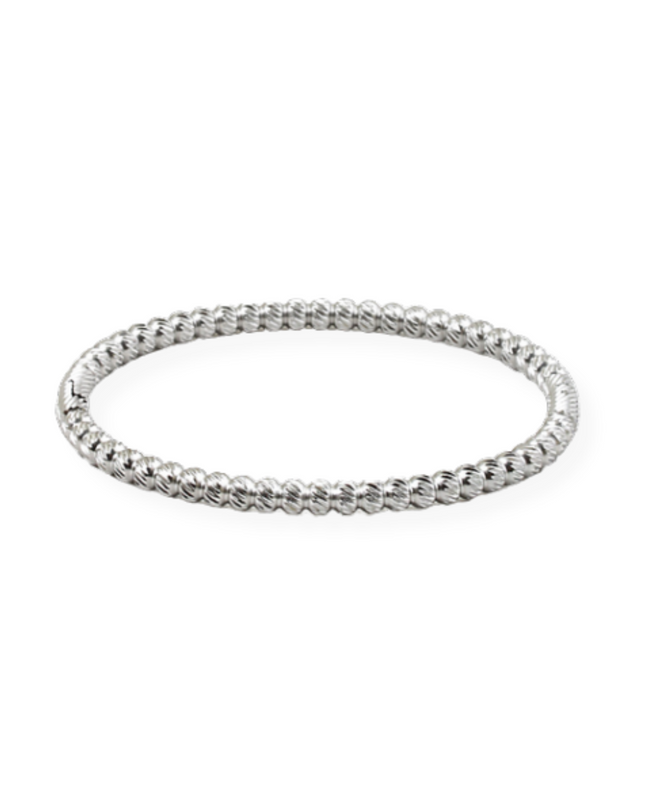 Textured Metal Hinge Bangle Bracelet