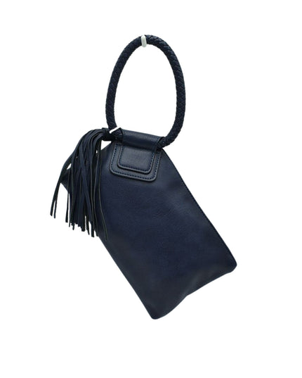 Braided Circle Handle Clutch Bag