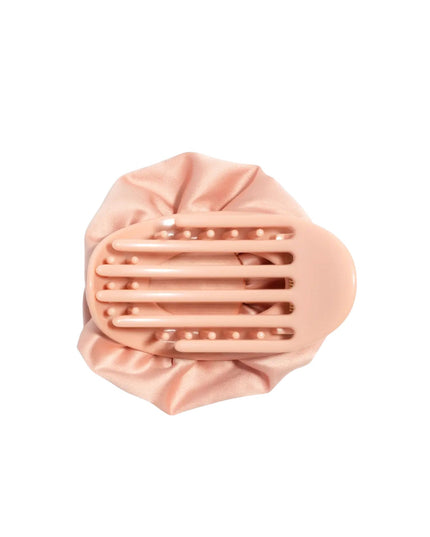Terracotta Satin Rosette Medium Flat Cloud Clip