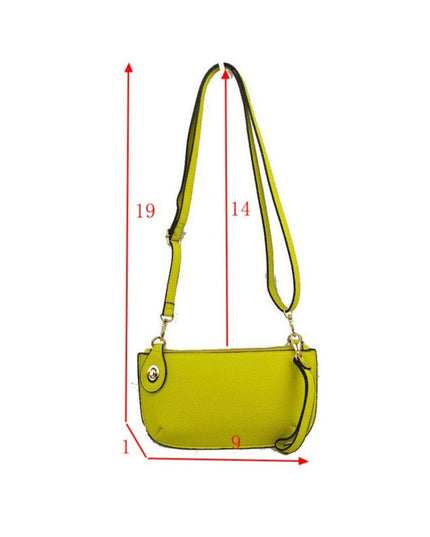 Twist Closure Small Wristlet Crossbody Bag