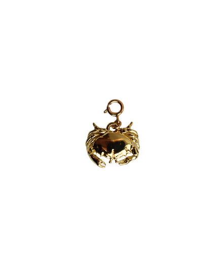 Crab Gold Metal Charm