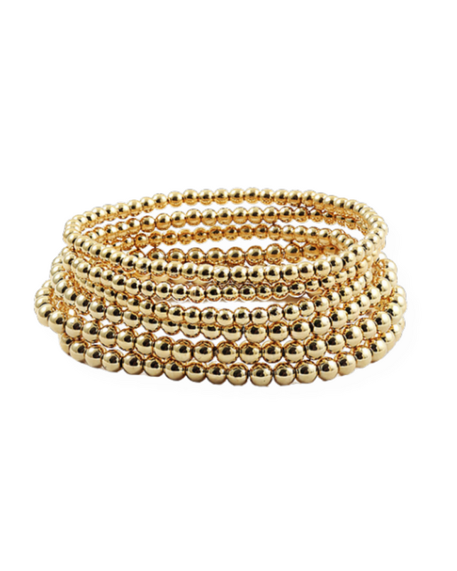 Metal Ball Beads 6 Bracelet Set