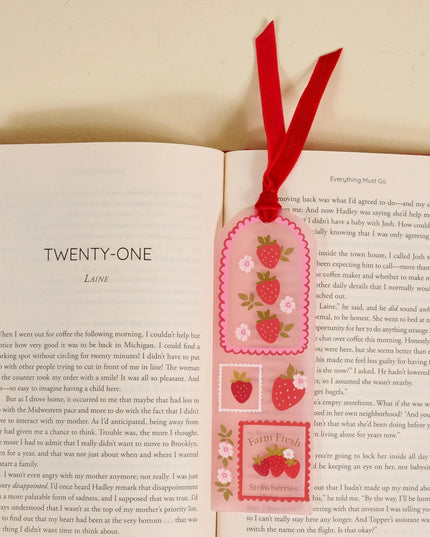 Farm Fresh Strawberries Acrylic Bookmark