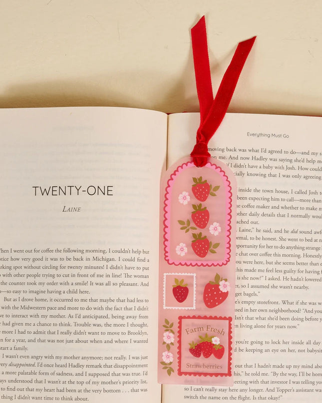 Farm Fresh Strawberries Acrylic Bookmark