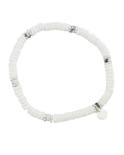 Clam Shell Bead Stretchable Anklet
