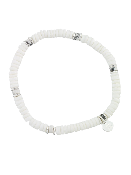 Clam Shell Bead Stretchable Anklet