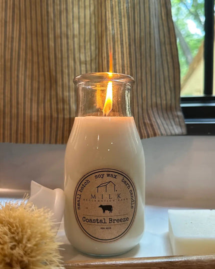 Coastal Breeze Milk Bottle Candle