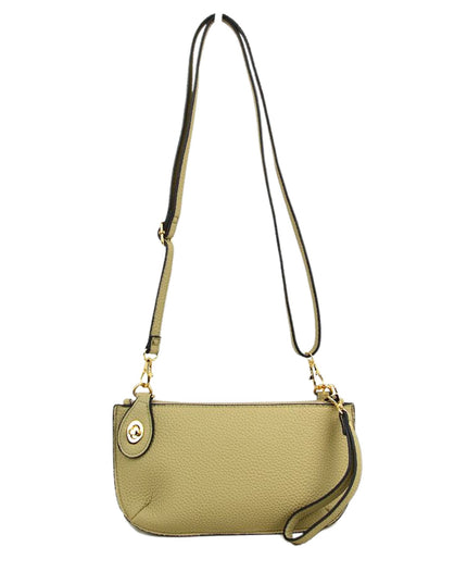 Twist Closure Small Wristlet Crossbody Bag
