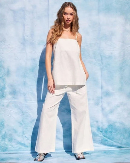 Wide Leg Linen Pants