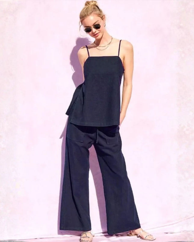 Wide Leg Linen Pants