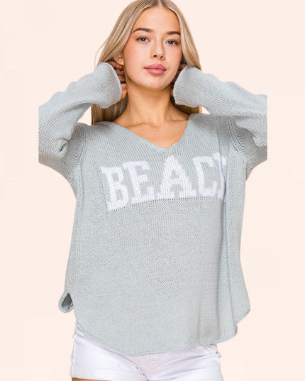 Beach Lightweight V Neck Sweater