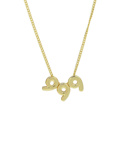 Angel Number Sliding Charm Necklace